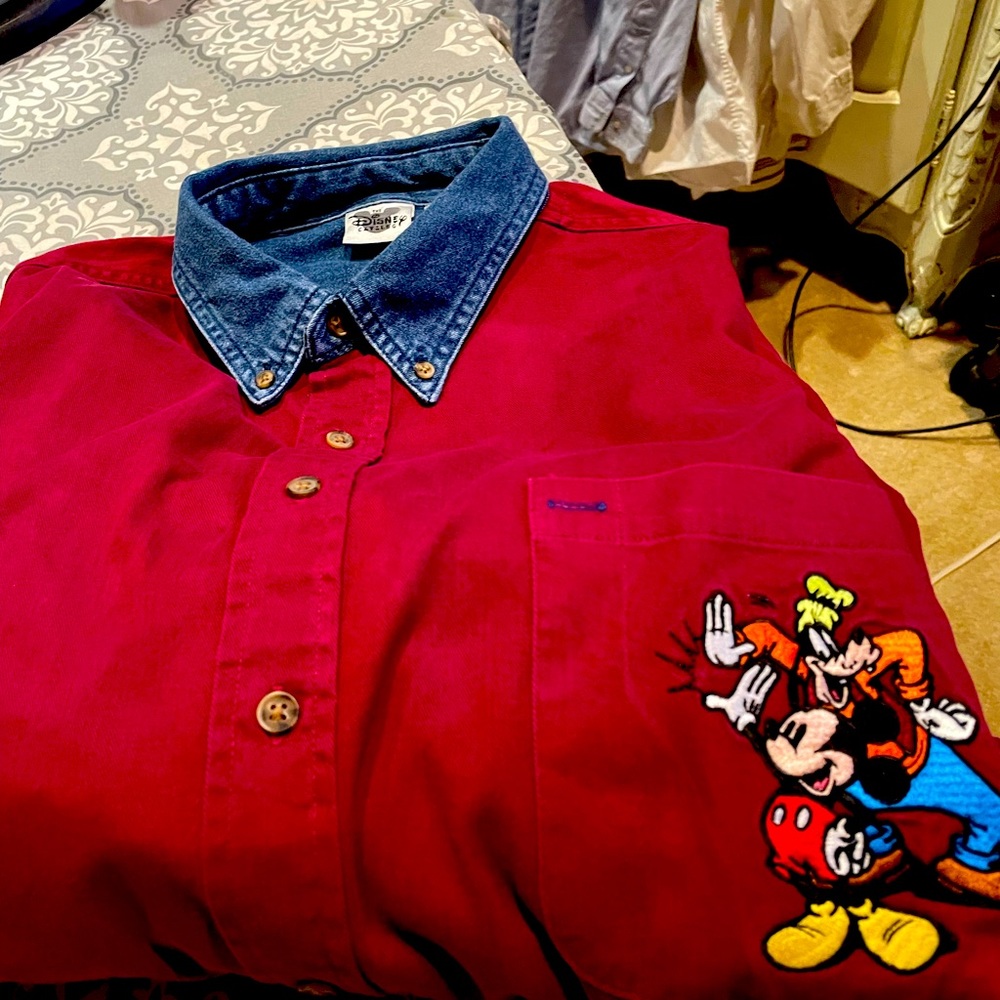 Disney long sleeve button down.